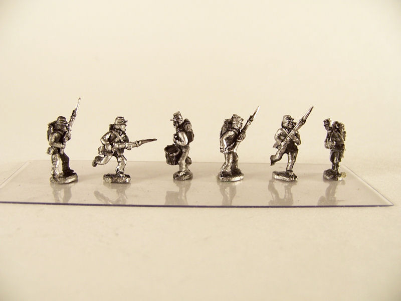 15mm ACW Infantry: ACW2 Kepi with Backpack, Advancing & Charging