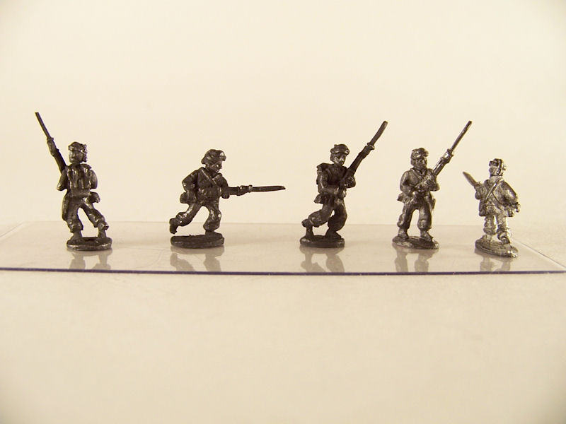 15mm ACW Infantry: ACW35 Zouaves, Advancing & Charging, Turbaned Fez