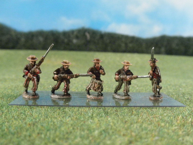 15mm ACW Infantry: ACW37 Zouaves, Advancing & Charging, Straw Hat