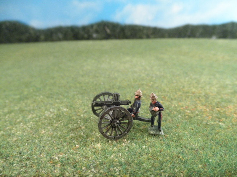 15mm British Colonials: LBN117 British Artillery: Gatling Guns with Crew
