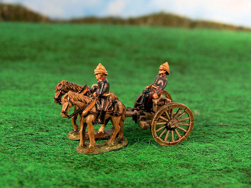 15mm British Colonials: LBN119 British Artillery: Limbers with Horses and Crew