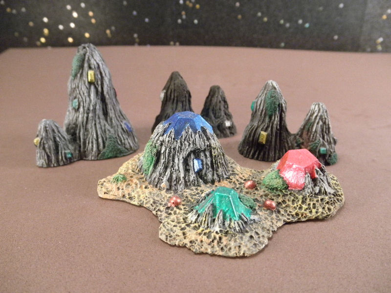 25mm Science Fiction & Fantasy Terrain: FAN206 Alien Crystal Formations