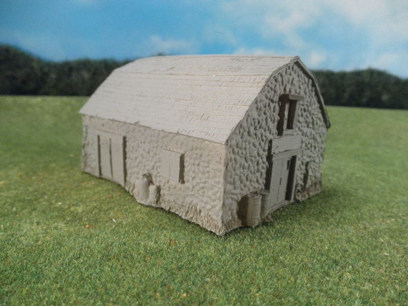 15mm ACW Buildings: TRF304 Large Stone Barn and Granary