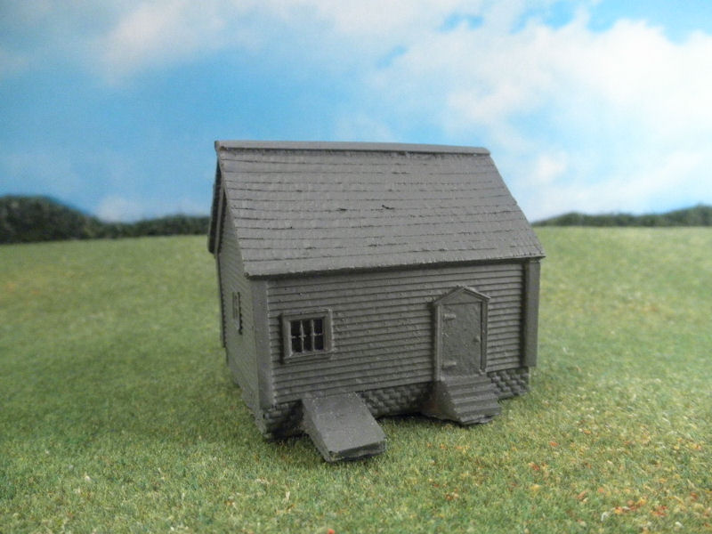 15mm ACW Buildings: TRF311 House with Wood Siding and Root Cellar Door