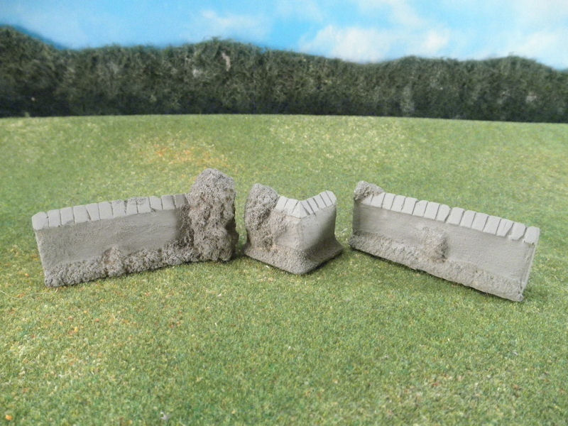 15mm Terrain: TRF367 Stone Courtyard Walls & Corners
