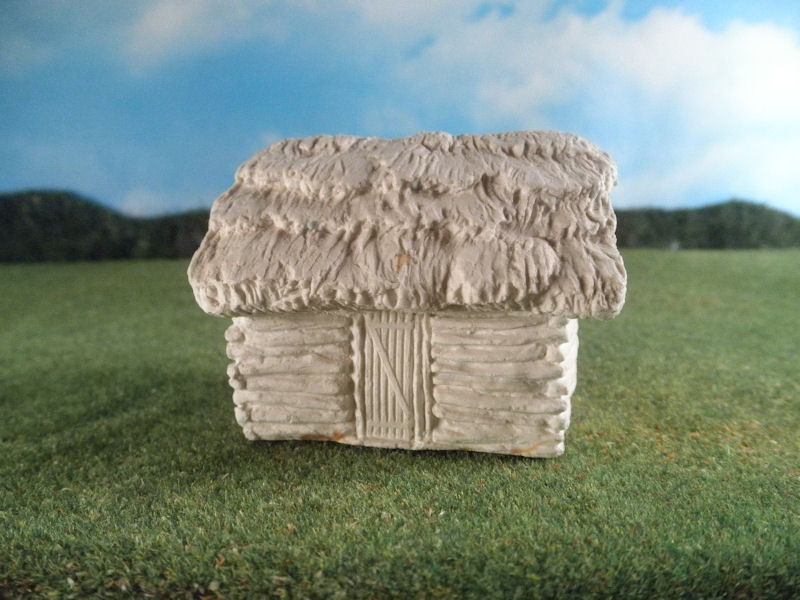 25mm ACW AWI Buildings: TRF500 Small Log Cabin with Sod Roof